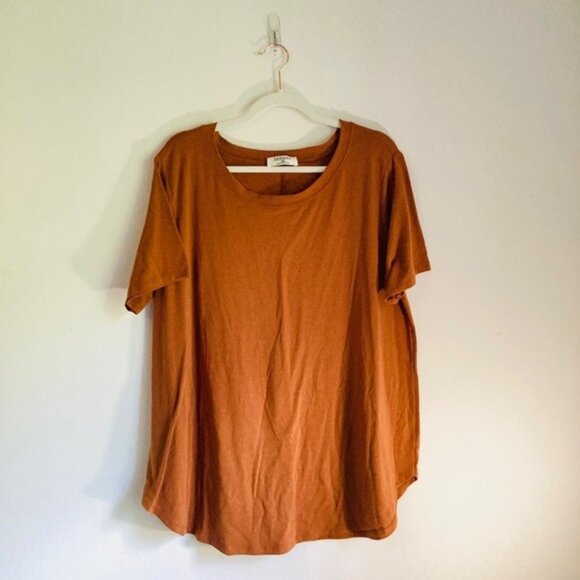Zenana Women's Rust Orange Relaxed Fit Short Sleeve Tunic Top Size 3X - Picture 2 of 7